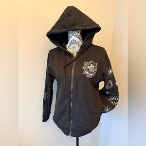 Disney 100 Mickey & Friends Zip Hoodie Black Disney Parks Sweatshirt Medium
